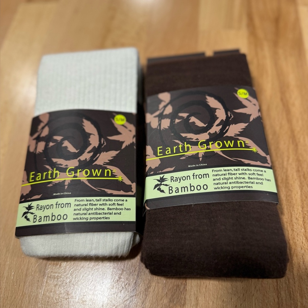 Women's Brown and Cream Hosiery Set - Two pair